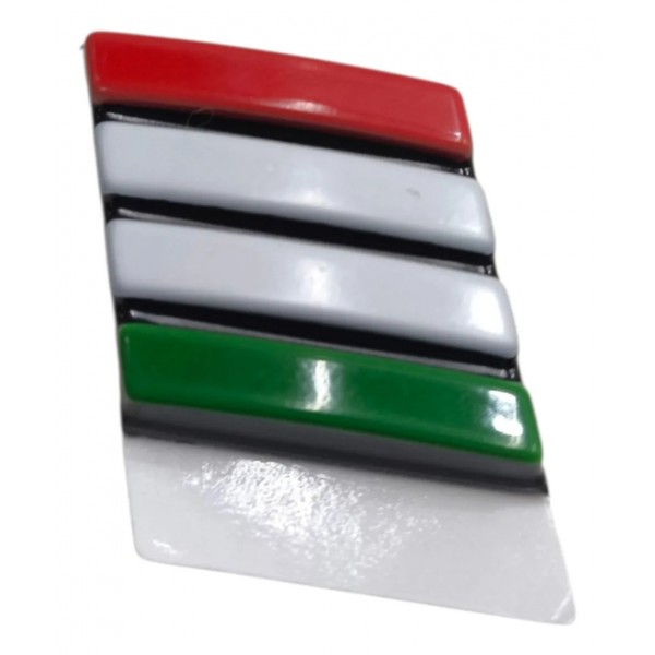 Emblema Dianteira Grade Radiador Fiat Itália Original Preto