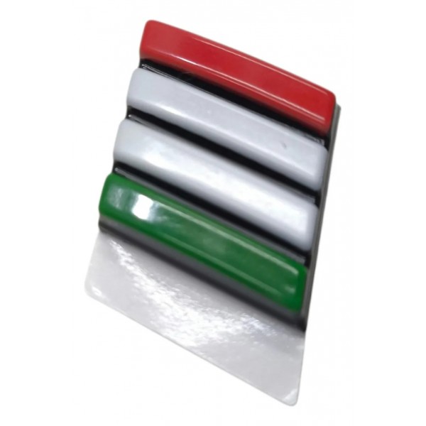 Emblema Dianteira Grade Radiador Fiat Itália Original Preto