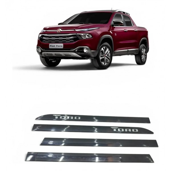 Kit Friso Porta Fiat Toro 2016 2017 2018 2019 2020 2021 2023 Preto