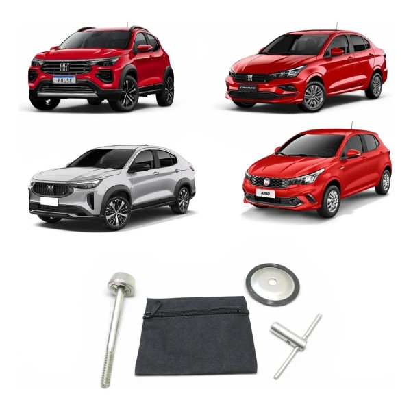 Kit Antifurto Trava Segurança Estepe Fiat Fastback Pulse