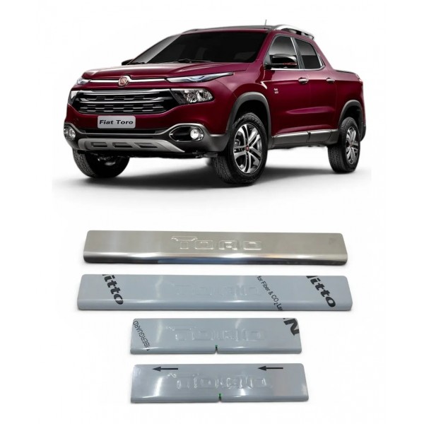 Soleira Porta Fiat Toro Aço Inox Prata