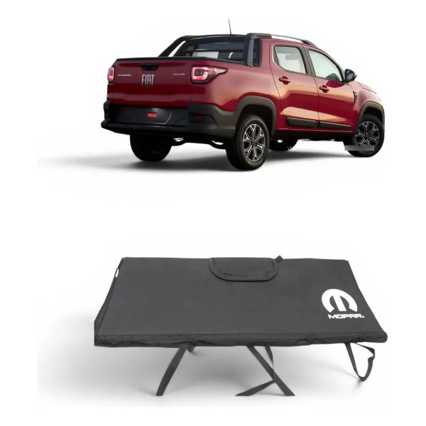 Proteção Tampa Caçamba Fiat Strada 2021 2022 2023 2024 Preto