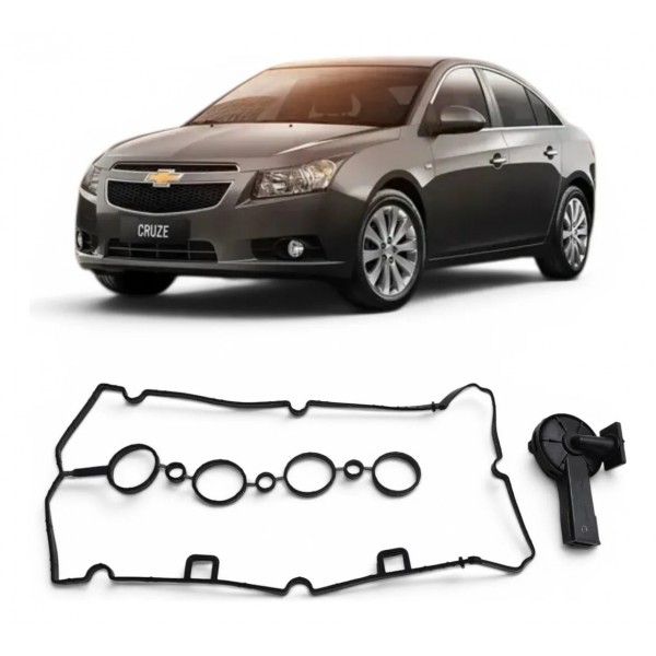 Kit Diafragma Junta Tampa Válvula Chevrolet Cruze 2012/2016 Preto