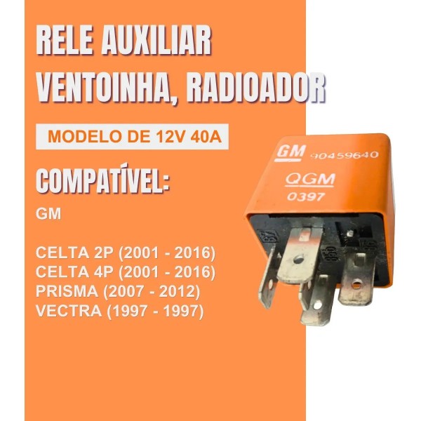Rele Ventoinha Radiador Vectra Corsa Astra Omega 12v 40a