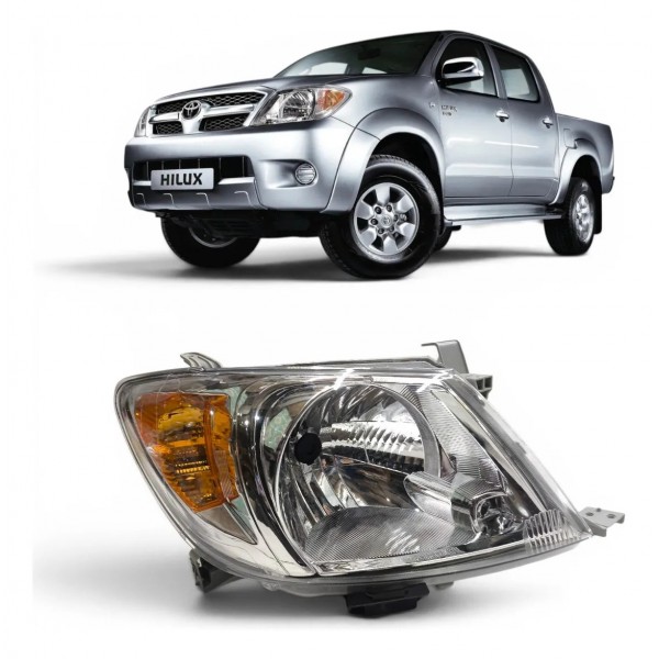Farol Direito Toyota Hilux 2005 2006 2007 2008 Ambar Direito/passageiro