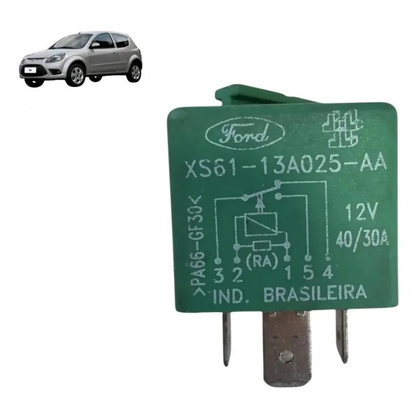 Rele Auxiliar Ford Ka Fiesta Ecosport 12v 40/30a 5 Pinos