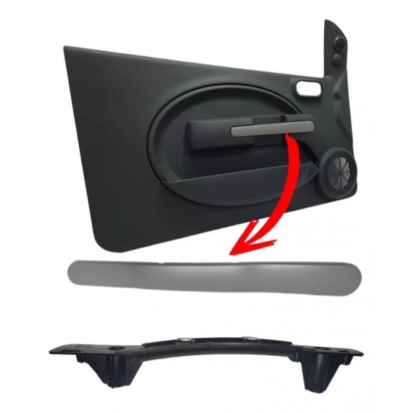 Puxador Moldura Esquerda Fiorino Uno Vivace Vidro Elétrico Preto