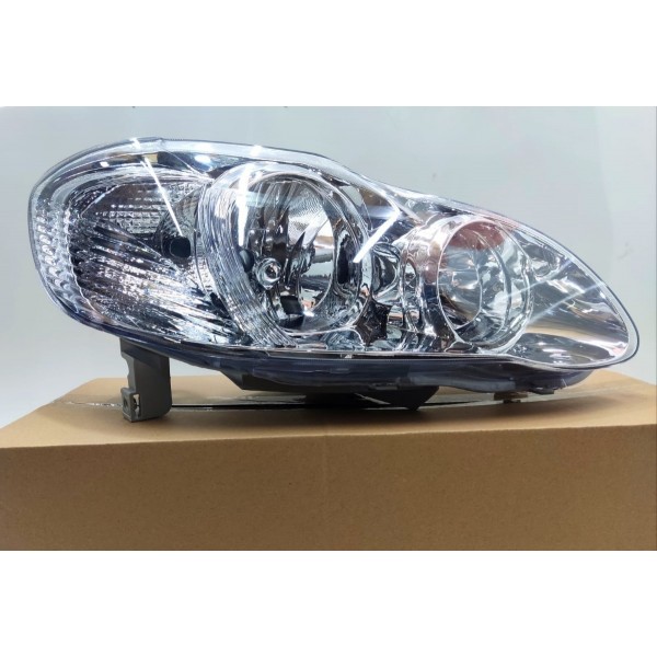 Par Farol Cromado Toyota Corolla 2003 2004 2005 2006 2007 Esquerdo