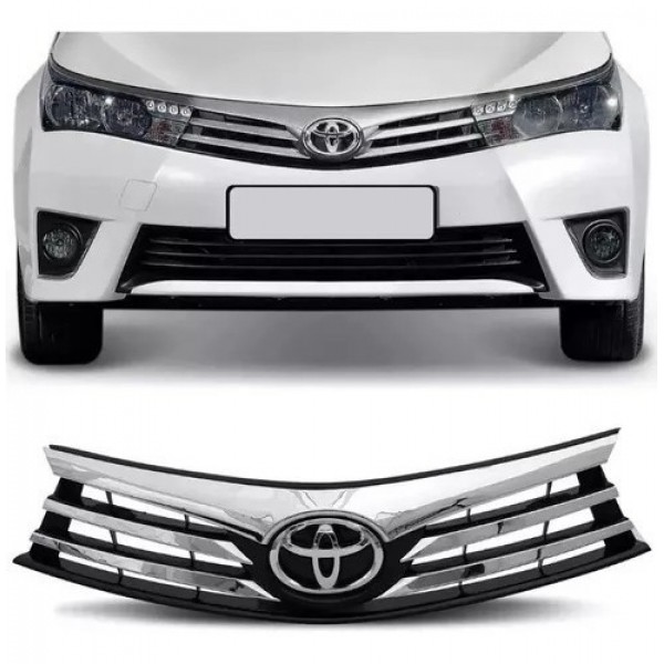 Grade Parachoque Dianteiro Corolla 2015 2016 2017 Cromada Cromado