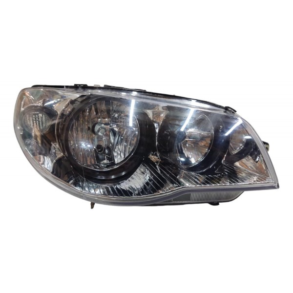 Farol Direito Palio Siena 2007 A 2012 Cromado Anel Preto Direito