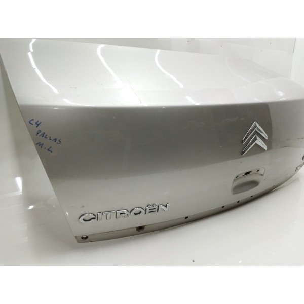 Tampa Traseira Porta Malas Citroen C4 Pallas 2007 A 2012 Prateado