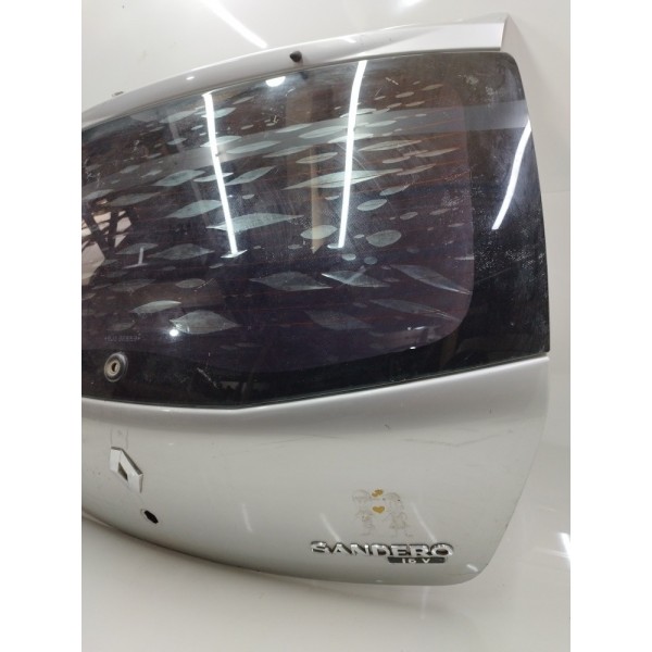 Tampa Traseira Porta Mala Renault Sandero 2008 2009 A 2013 Prateado
