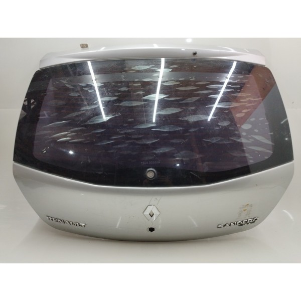 Tampa Traseira Porta Mala Renault Sandero 2008 2009 A 2013 Prateado