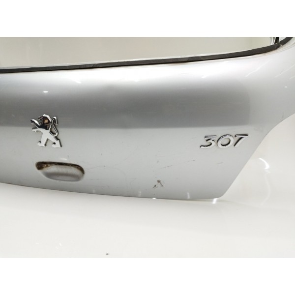 Tampa Traseira Porta Malas Peugeot 307 Hatch 2005 A 2012 Prateado