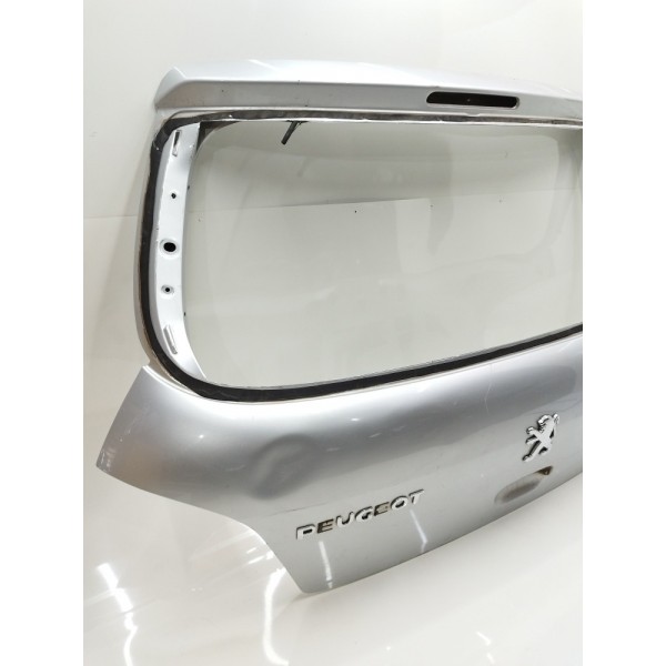 Tampa Traseira Porta Malas Peugeot 307 Hatch 2005 A 2012 Prateado