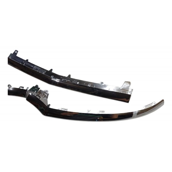 Spoiler Dianteiro Cromado Mercedes C180 C200 2015 A 2020  Prateado