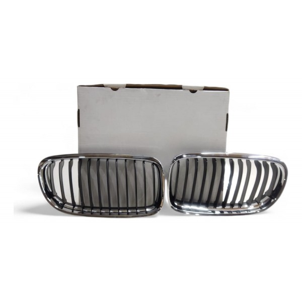 Par Grade Parachoque Bmw 320i 328i 2009 2010 2011 2012 Cromado Brilhante