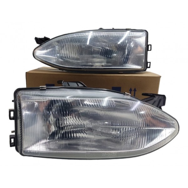 Par Farol Fiat Palio 1996 1997 1998 1999 A 2001 Lente Vidro Ambos Lados