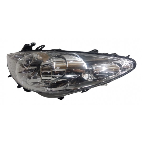 Farol Esquerdo Cromado Peugeot 307 2008 2009 2010 2011 2012 Esquerdo