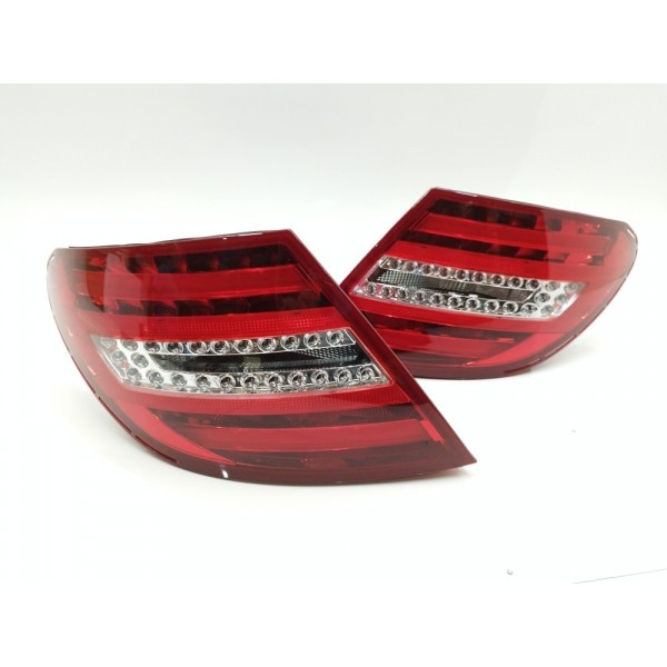 Par Lanterna Mercedes C180 C200 C280 2011 2012 2013 W204 Led Esquerdo Vermelho