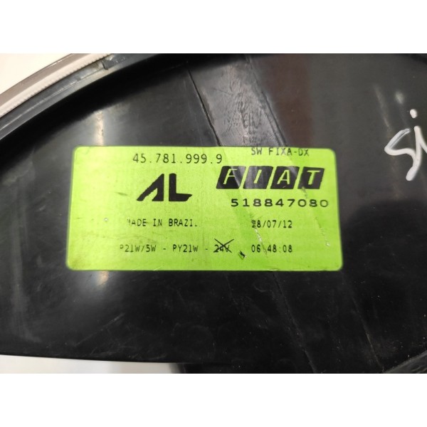 Lanterna Traseira Direita Fiat Palio Weekend 2009 A 2014 Direito Vermelho