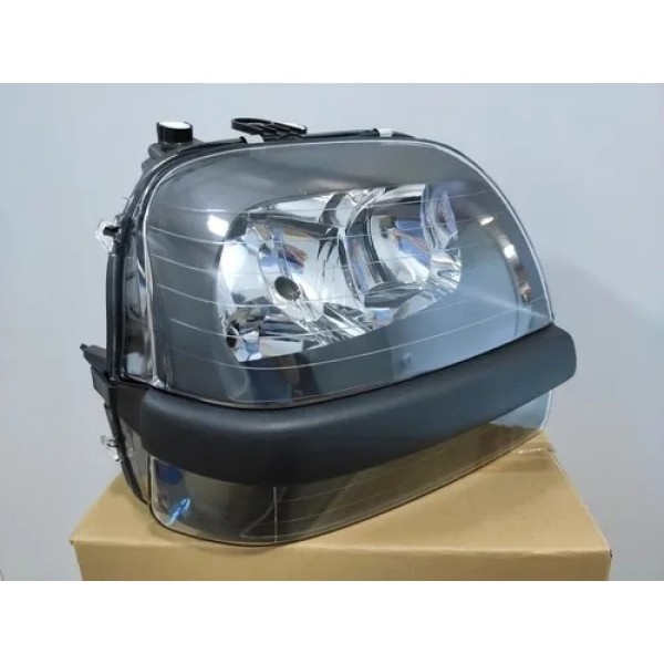 Farol Direito Fiat Doblo Mascara Negra 2002 2003 2004 A 2009 Direito