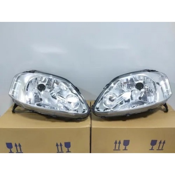 Par De Farol Fox 2004 2005 A 2009 Simples Cromado Esquerdo