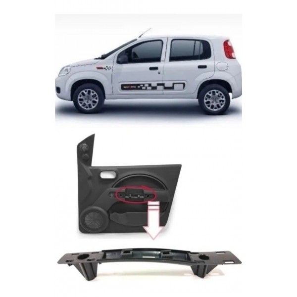 Puxador Porta Uno Vivace 4 Portas Direito Ou Esquerdo  Preto