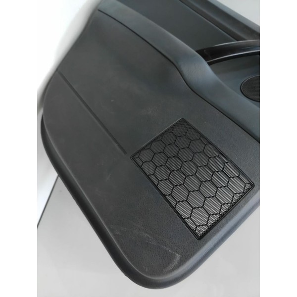 Forro De Porta Traseiro Esquerdo Polo Sedan 2012 Couro Azul.