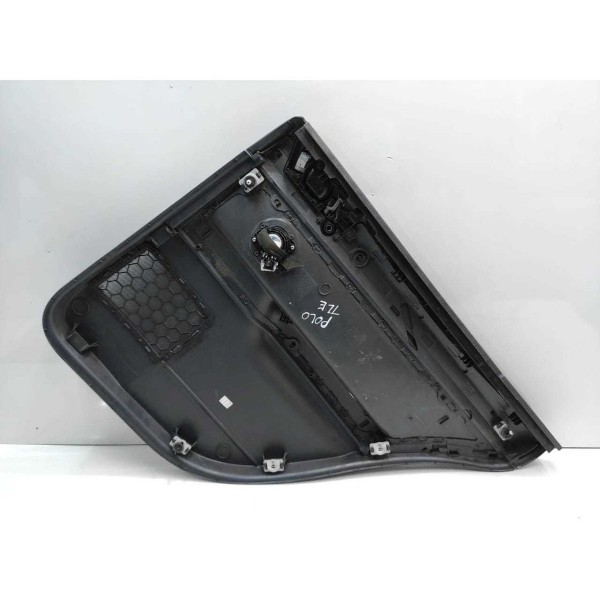 Forro De Porta Traseiro Esquerdo Polo Sedan 2012 Couro Azul.