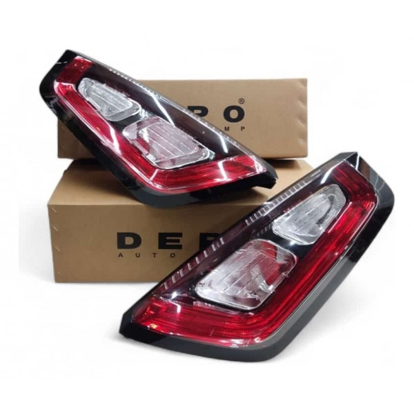 Par Lanterna Traseira Punto Sporting T-jet 2013 A 2018 Led Esquerdo Vermelho