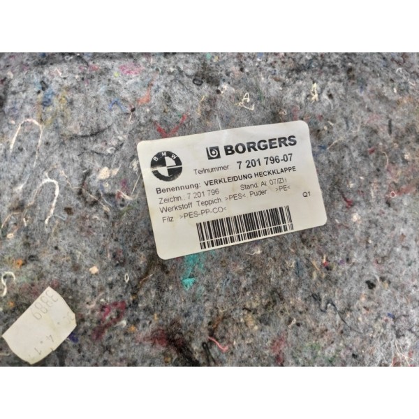 Acabamento Carpé Tampa Porta Malas Bmw 320i 2011