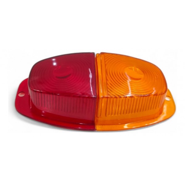 Par Lente Lanterna Caminhão Carretinha Reboque Universal Vermelho