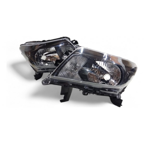 Par Farol Nissan Frontier 2017 A 2021 Mascara Negra Manual   Direito