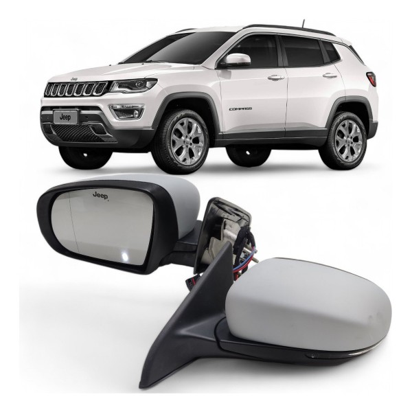 Retrovisor Compass 2017 2018 A 2021 Retratil Esquerdo Pisca