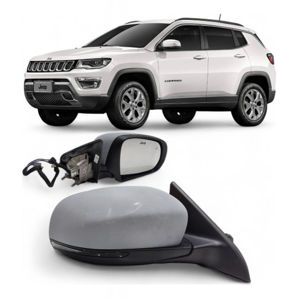 Retrovisor Compass 2017 A 2021 Direito Retrátil Sensor Cego