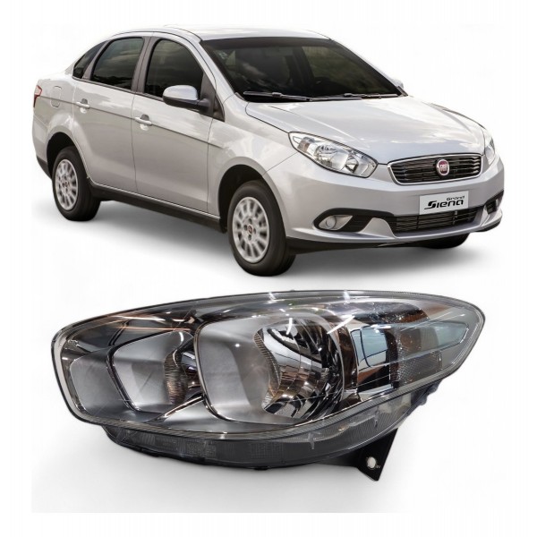 Farol Fiat Gran Siena 2012 2013 2014 2019 Cromomix Original Esquerdo