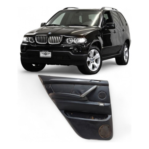 Forro Porta Bmw X5 2004 2005 2006 2007 Traseiro Esquerdo Preto
