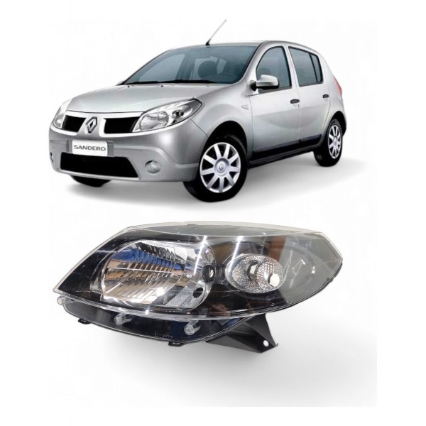 Farol Esquerdo Sandero 2008 2009 2010 2011 Máscara Negra Esquerdo