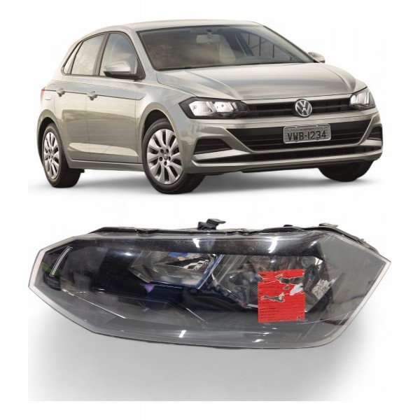 Farol Esquerdo Máscara Negra Polo Virtus 2017 2018 2019 Esquerdo