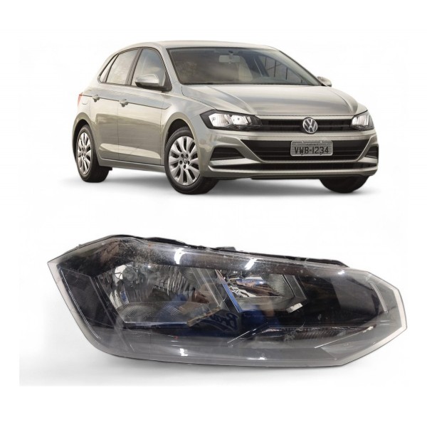 Farol Direito Máscara Negra Polo Virtus 2017 2018 2019 Direito