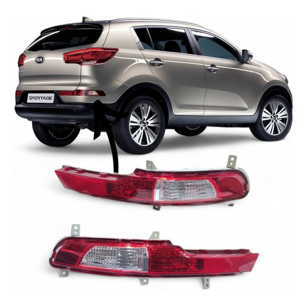 Par Lanterna Luz Ré Neblina Parachoque Sportage 2011 A 2015 Direito Vermelho