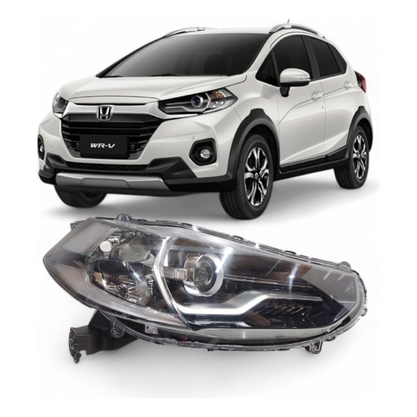 Farol Direito Honda Wrv 2018 2019 2020 2021 A 2023 Com Led Direito/passageiro