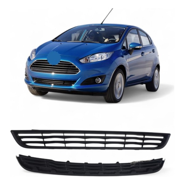 Grade Inferior Central Ford New Fiesta 2013 2014 A 2017 Preto Fosco