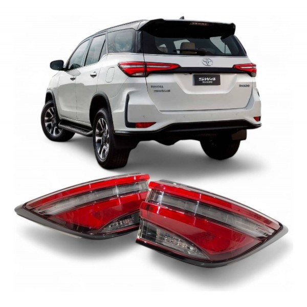 Par Lanterna Traseira Toyota Sw4 2021 2022 2023 Led Original Ambos Lados Vermelho