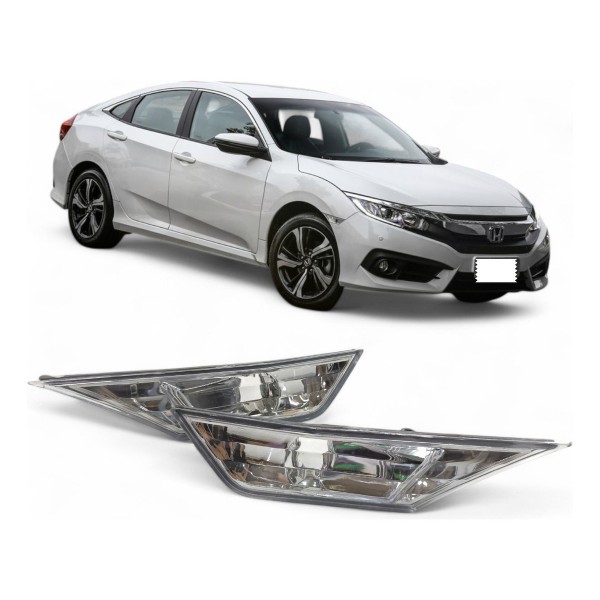 Par Lanterna Pisca Paralama Honda Civic G10 2017 2018 2019 Direito Cristal