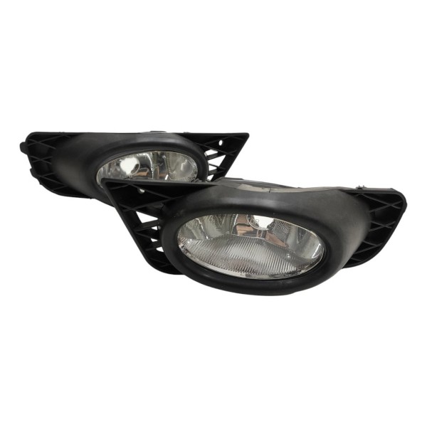 Kit Farol Milha Botão Chicote New Civic 2008 2009 2010 2011 Cristal