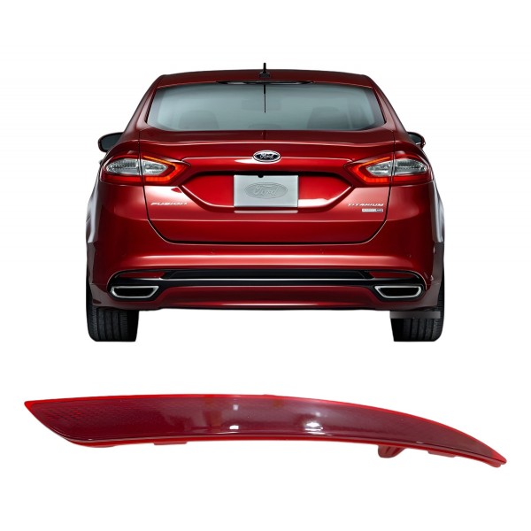 Par Refletor Parachoque Fusion 2013 2014 2015 2016 A 2018 Vermelho