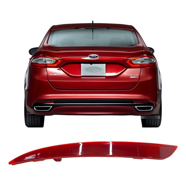 Par Refletor Parachoque Fusion 2013 2014 2015 2016 A 2018 Vermelho