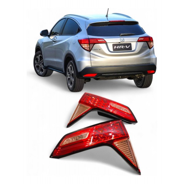 Par Lanterna Tampa Traseira Honda H-rv 2015 2016 2017 2018 Ambos Lados Vermelho